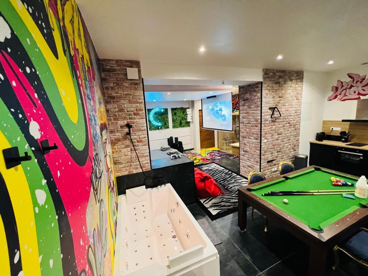 Capsule Street Art - Sauna- Jacuzzi - Playstation 5 - Billard - Netflix - Home Cinema - Terrasse دويه المظهر الخارجي الصورة