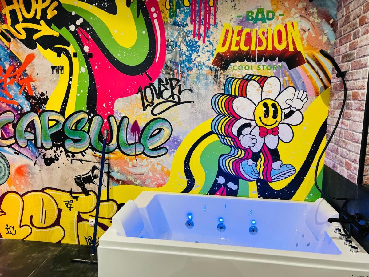 Capsule Street Art - Sauna- Jacuzzi - Playstation 5 - Billard - Netflix - Home Cinema - Terrasse دويه المظهر الخارجي الصورة